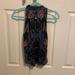 Free People Tops | Free People Keyhole Tank Top | Color: Black/Blue | Size: S