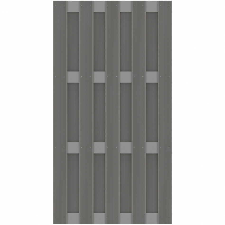 TraumGarten Sichtschutzzaun JUMBO WPC Alu-Design Anthrazit Sichtschutz Lamellenzaun, 95x179 cm Image