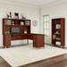 Somerset 72W L Shaped Desk with Hutch and 5 Shelf Bookcase