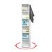 Swivel Storage Tower Cabinet Organizer Linen Full Length Mirror - 66 5/8''H x 12''L x 14.4'' base diameter