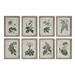 Wood Framed Wall Decor with Floral Image Reproductions (Set of 8 Designs) - 13.75" x 18"