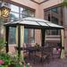 Outsunny 12x10-foot Outdoor Steel Plastic Hardtop Canopy Gazebo