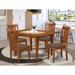 East West Furniture Dining Set Includes a Rectangle Dining Table with Butterfly Leaf and 4 Kitchen Chairs (Seat Chair Options)