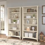 Salinas Tall 5-shelf Bookcase (Set of 2) by Bush Furniture