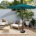 Lopes 9-foot Patio Umbrella with Bronze Finish Base Weight Stand Included