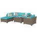 Monterey 7 Piece Wicker Outdoor Sectional Seating Group with Storage Coffee Table and Club Chair