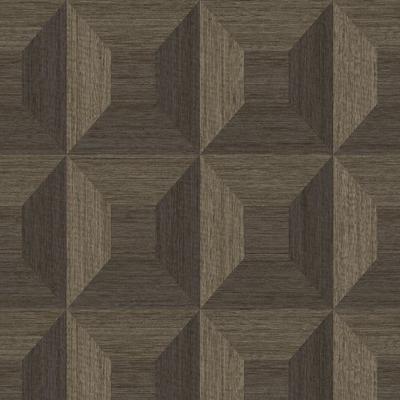 Seabrook Designs Squared Away Geometric Embossed Vinyl Unpasted Wallpaper