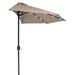 Arlmont & Co. Medeiros 4'6" Lighted Half Umbrella Metal in Brown | Wayfair 81B7A0EED5184378953687DF53F571E0