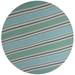 Blue 90 x 0.25 in Indoor/Outdoor Area Rug - Blue 90 x 0.25 in Indoor Area Rug - Longshore Tides Cherri Striped Handmade Looped Ocean Area Rug Polypropylene | Wayfair