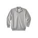 Men's Big & Tall Full-Zip Fleece Jacket by KingSize in Grey (Size L)