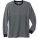 Men's Big & Tall Waffle-Knit Thermal Crewneck Tee by KingSize in Black Marl (Size 6XL) Long Underwear Top