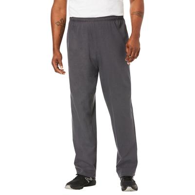 Men's Big & Tall Lightweight Jersey Open Bottom Sweatpants by KingSize in Carbon (Size 7XL)