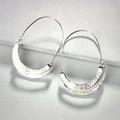 Anthropologie Jewelry | Anthro Myra Silver Hoop Earrings | Color: Silver | Size: Os