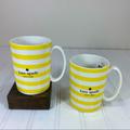 Kate Spade Dining | Kate Spade Yellow Stripe Mugs | Color: White/Yellow | Size: Os