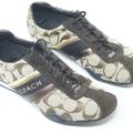 Coach Shoes | Coach Gold Signature Canvas Brown Shoes Size 6 1/2 | Color: Brown/Tan | Size: 6.5