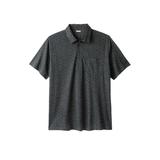 Men's Big & Tall Lightweight Jersey Polo by KingSize in Heather Charcoal Medallion (Size 2XL)