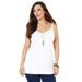 Plus Size Women's Suprema® Cami With Lace by Catherines in White (Size 6X)