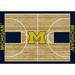 Imperial Michigan Wolverines 7'8" x 10'9" Courtside Rug