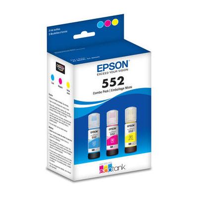 Epson T552 Multi-Color EcoTank Ink Bottle Pack (Cyan, Magenta, Yellow) T552620-S