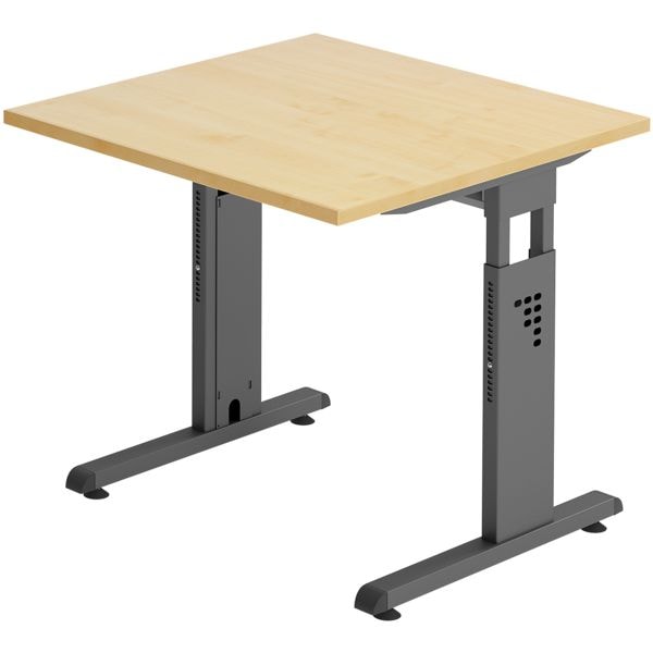 HAMMERBACHER Schreibtisch »O-Line« 80 cm Gestell anthrazit braun, 80x82x80 cm