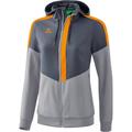 ERIMA Fußball - Teamsport Textil - Jacken Squad Präsentationsjacke Damen, Größe 40 in slate grey/monument grey/new orange