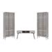 Chesline Mid Century 3 Piece Faux Wood and Rubber Wood Entertainment Center Set by Christopher Knight Home