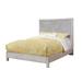 Wooden Queen Size Bed with Carved High Headboard, Weathered Gray