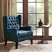 Madison Park Roan Navy Button Tufted Wing Chair