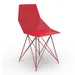 Vondom Faz Outdoor Side Chair with Steel Base Set of 4 - 54044-Red