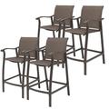 Red Barrel Studio® Amarious 27.56" Patio Bar Stool in Brown | 39.76 H x 21.85 W x 25 D in | Wayfair 4E027732276842ED83E72FF54FE17631