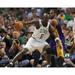 Kevin Garnett Boston Celtics Unsigned Hardwood Classics Posting Up Ronny Turiaf During 2008 NBA Finals vs. Los Angeles Lakers Photograph