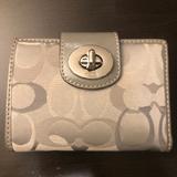 Coach Bags | Authentic Coach Signature Silver Wallet | Color: Gray/Silver | Size: Os