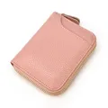 Luufan-Portefeuille en cuir rose noir pour femmes et hommes porte-cartes féminin mini