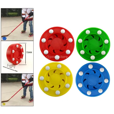 Rondelle de hockey à rouleaux de rue de qualité supérieure 4 couleurs 7.5x2.5cm anciers de