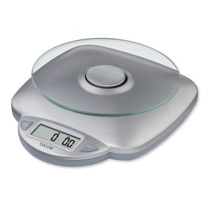 Taylor Silver Glass Digital Kitchen Scale