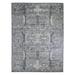 Shahbanu Rugs Oversized Gray Wool and Pure Silk Jewellery Design Hand Knotted Oriental Rug (12'0" x 15'1") - 12'0" x 15'1"