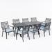 Delmar 9-piece Outdoor Dining Set with Expandable Table by Christopher Knight Home