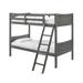 Picket House Furnishings Santino Twin Over Twin Bunk Bed in Grey