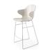 Calligaris Saint Tropez Ergonomic Stool w/ Shell & Metal Frame Plastic/Acrylic/Metal in White | 39.38 H x 22.5 W x 19.38 D in | Wayfair