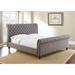 Greyleigh™ Wilmore Low Profile Sleigh Bed Upholstered/Polyester in Gray | 53 H x 85 W x 96.5 D in | Wayfair 95F20AEB64F54B6AB55D0C7D4F0607F5