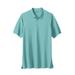 Men's Big & Tall Longer-Length Shrink-Less™ Piqué Polo Shirt by KingSize in Blue Green (Size 4XL)