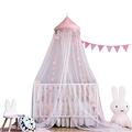 AADEE Mosquito Net, Princess Wind Childrens Tent, Bed Canopy Mesh Netting with Stars, Dome Canopy Easy Installation Hanging, for Double and Single Bed