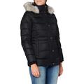 Tommy Hilfiger Women's TH ESS TYRA Down JKT with Fur Jacket, Black, L