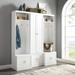 Harper 3Pc Entryway Set White - Pantry Closet & 2 Hall Trees - Crosley KF31011WH