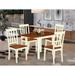 East West Furniture Dinette Set Contains a Rectangle Dining Table and Dining Room Chairs, Buttermilk & Cherry (Pieces Options)