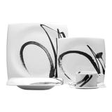 Paint It Black Square Dinner Plates (Set of 6)