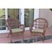 Ophelia & Co. Maltby Patio Chair w/ Cushions Wicker/Rattan in Red/Brown | 36 H x 29 W x 29 D in | Wayfair F5EED29B11994A629F1F8372ED3DE85A