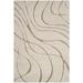 White 39 x 1 in Area Rug - Wade Logan® Ashal Abstract Shag Cream/Beige Area Rug Polypropylene | 39 W x 1 D in | Wayfair