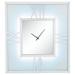 Everly Quinn Wall Clock In Mirrored & Faux Diamonds Wood/Glass in Brown/White | 40 H x 40 W x 3 D in | Wayfair 19C55CA87DE34BE083F12F89D61DA09A
