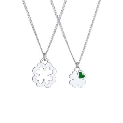 Elli - Mutter Kind Set Kleeblatt Anhänger 925 Silber Ketten 1 ct Damen (59.99 € / 1 ct)